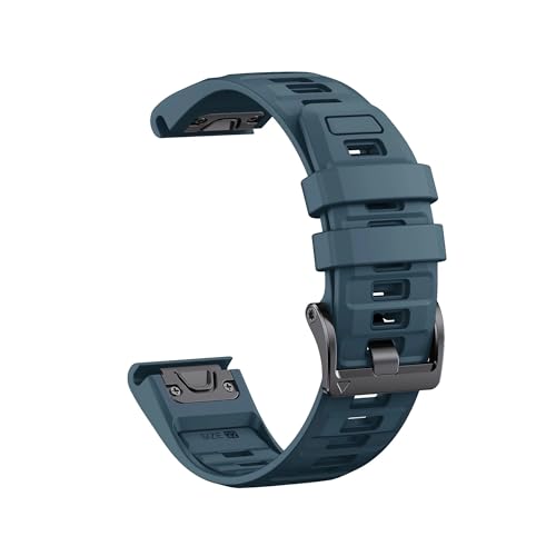 Zweifarbiges Silikonarmband passend for Garmin Fenix ​​E 8 7X 7 6 6X/Epix Pro Gen 2/Tactix Uhrenarmband(Navy blue,26mm-Fenix5X 5X Plus) von EMAIGlPO