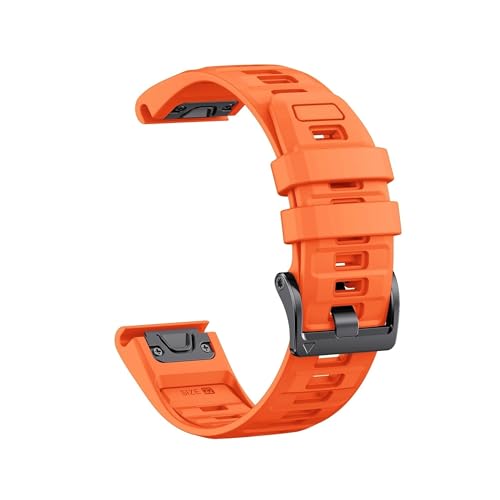 Zweifarbiges Silikonarmband passend for Garmin Fenix ​​E 8 7X 7 6 6X/Epix Pro Gen 2/Tactix Uhrenarmband(Orange,26mm-Fenix 7X 7X Pro) von EMAIGlPO