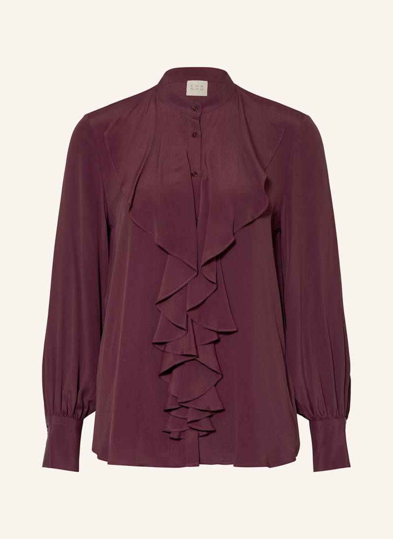 Émanou Bluse Mit Volants Und Seide rot Émanou Bluse Mit Volants Und Seide rot von ÉMANOU