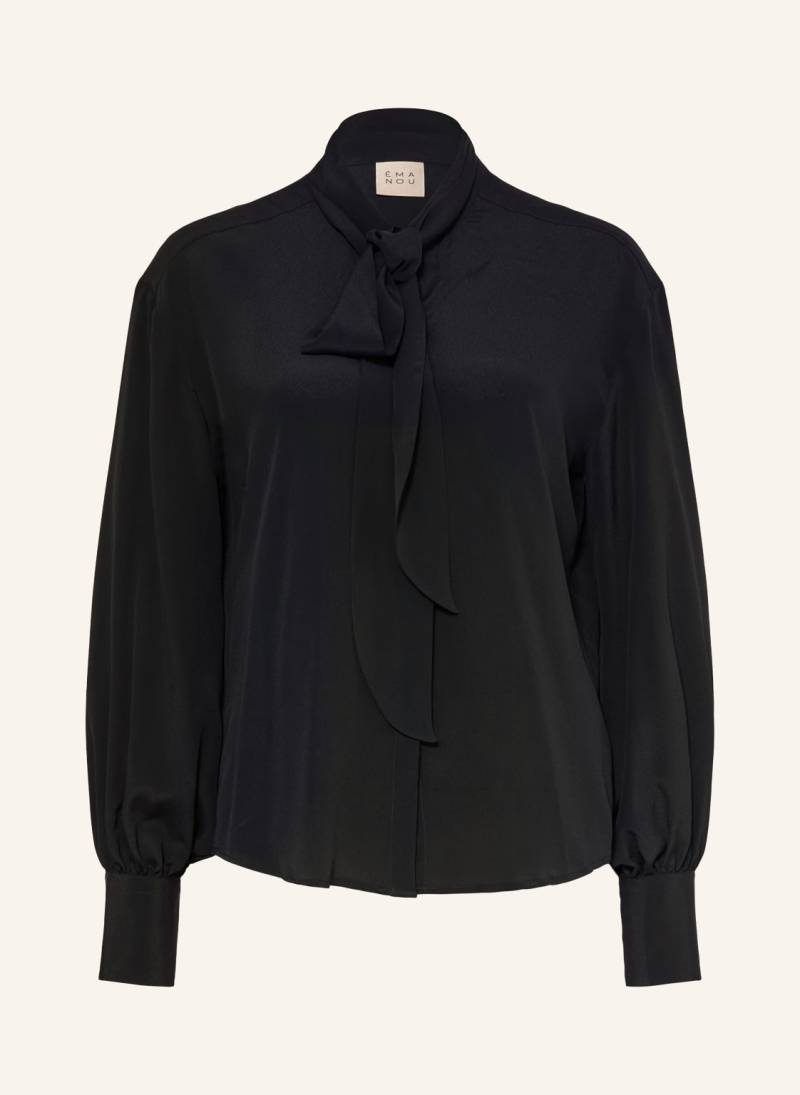 Émanou Schluppenbluse Mit Seide schwarz von ÉMANOU
