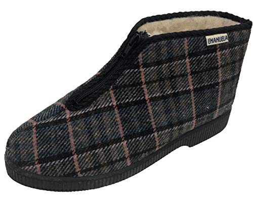 EMANUELA 566 Herrenschuhe mit hohem schottischem Reißverschluss, Schwarz , 42 EU von EMANUELA