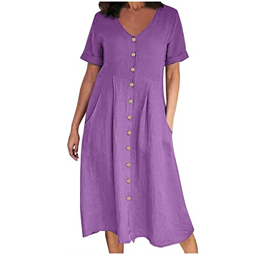 Angebot des Tages Heute T-Shirt Kleid Damen Leinen Kurzarm Sommerkleid Casual Baumwolle Strandkleid Knielanges Midikleid Elegant V-Ausschnitt Freizeitkleid Große Größen Urlaubskleid Angebot des Tages Heute T-Shirt Kleid Damen Leinen Kurzarm Sommerkleid Casual Baumwolle Strandkleid Knielanges Midikleid Elegant V-Ausschnitt Freizeitkleid Große Größen Urlaubskleid von EMATOP