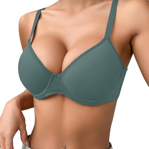 BH Damen mit Bügel Bralette Bequemer Super Push Up BHs Extrem Gepolstert Maximizer Bustier Baumwolle V-Ausschnitt Stillbh Sportbh Fitness Tops Klassische Bhs für Frauen von EMATOP