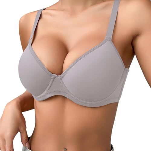 BH Damen mit Bügel Bralette Bequemer Super Push Up BHs Extrem Gepolstert Maximizer Bustier Baumwolle V-Ausschnitt Stillbh Sportbh Fitness Tops Klassische Bhs für Frauen von EMATOP