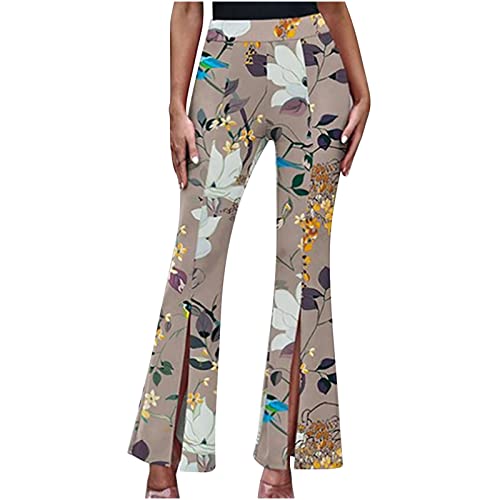 Damen Pant Lange Haremshose Schlupfhose Boho Strandhose Leicht Freizeithose Loose Sommerhose Frauen Hose mit Taschen Straight Bein Hose Sommerhose Stoffhose Jogginghose Yogahose von EMATOP