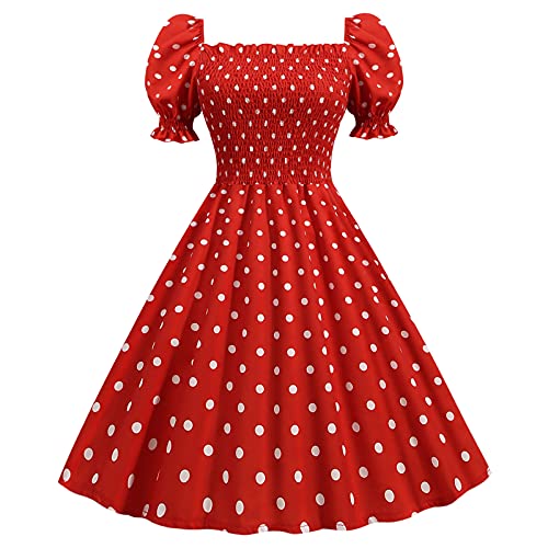 Damen Rockabilly Kleid Elegant Petticoat Partykleid Cocktailkleid Vintage Dot Einfarbig Abendkleid Swing Kleider 50er Jahre Hepburn Stil Ballkleid Winterkleid Faltenrock Knielang Minikleid Damen Rockabilly Kleid Elegant Petticoat Partykleid Cocktailkleid Vintage Dot Einfarbig Abendkleid Swing Kleider 50er Jahre Hepburn Stil Ballkleid Winterkleid Faltenrock Knielang Minikleid von EMATOP