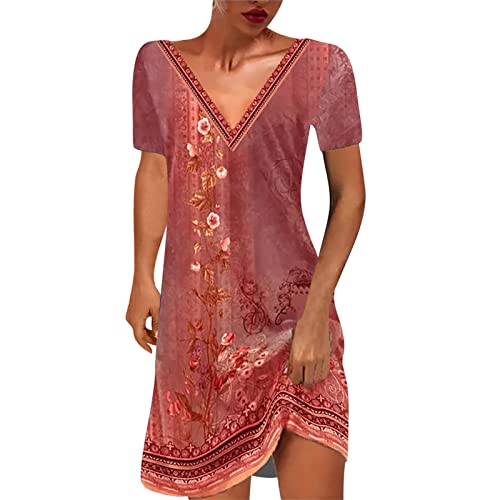 Damenkleid Sommerkleid Tunikakleid T-Shirtkleid Knielanges Kleid A-Linie Kurzarm Kleid Freizeitkleid V-Ausschnitt Kleid mit Taschen Strandkleid Umstandskleid Frauen Casual Kleider Damenkleid Sommerkleid Tunikakleid T-Shirtkleid Knielanges Kleid A-Linie Kurzarm Kleid Freizeitkleid V-Ausschnitt Kleid mit Taschen Strandkleid Umstandskleid Frauen Casual Kleider von EMATOP