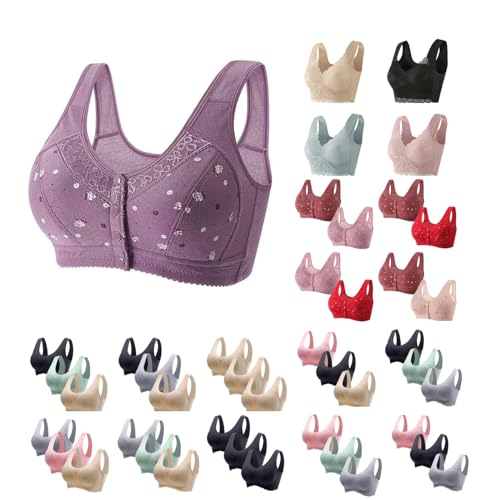 EMATOP 1/2/3er Sport BHS für Damen ohne Bügel Bustier Push Up Bra Spitze Klassische Bustiers Top Weich Seamless Stretch Unterwäsche Yoga Einfarbig Klassische BH Angebot von EMATOP