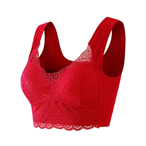 EMATOP 1/2/3er Sport BHS für Damen ohne Bügel Bustier Push Up Bra Spitze Klassische Bustiers Top Weich Seamless Stretch Unterwäsche Yoga Einfarbig Klassische BH Angebote des Tages Heute Deal von EMATOP