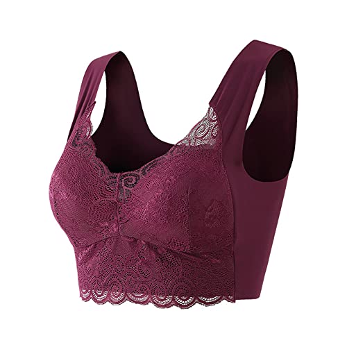 EMATOP 1/2/3er Sport BHS für Damen ohne Bügel Bustier Push Up Bra Spitze Klassische Bustiers Top Weich Seamless Stretch Unterwäsche Yoga Einfarbig Klassische BH Prime Angebote von EMATOP