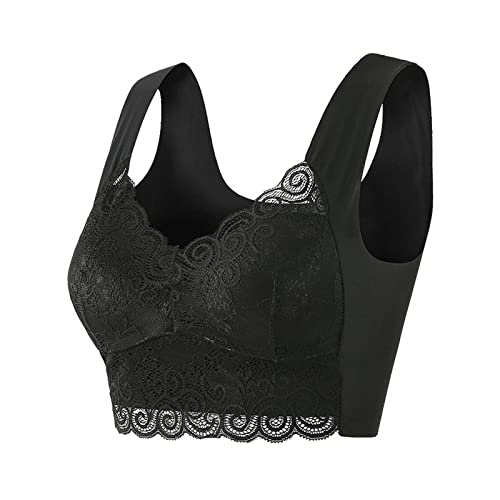 EMATOP 1/2/3er Sport BHS für Damen ohne Bügel Bustier Push Up Bra Spitze Klassische Bustiers Top Weich Seamless Stretch Unterwäsche Yoga Einfarbig Klassische BH blitzangebote des Tages von EMATOP