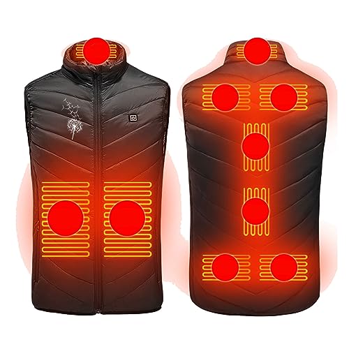 Beheizte Weste Damen Herren Warm Heizweste Winter Ärmellos Beheizbare Jacke Elektrisch Wärmeweste mit 3 Stufen Temperatur Heheizte Winterjacke für Outdoor Reiten Skifahren Camping von EMATOP