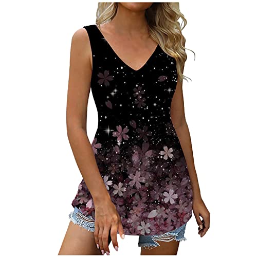 Damen Sommer Tank Top Sexy Elegant Ärmellose Oberteile Plissierte Blusen mit Neckholder Tops Ohne Ärmel Shirt Lose Lässige Tunika Cami Schlinge Bluse von EMATOP