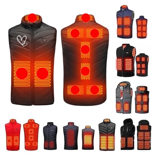 Beheizte Weste Damen Herren Warm Heizweste Winter Ärmellos Beheizbare Jacke Elektrisch Wärmeweste mit 3 Stufen Temperatur Heheizte Winterjacke für Outdoor Reiten Skifahren Camping von EMATOP