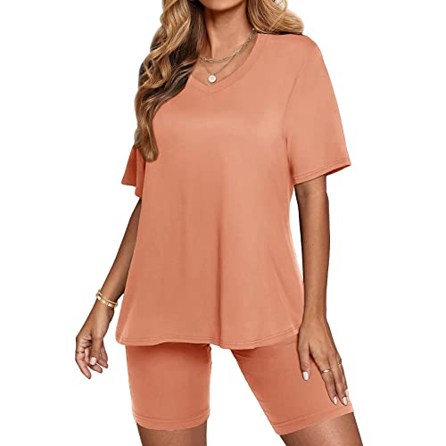 EMATOP Freizeitanzug Damen Set Elegant Sommer Lang Baumwolle Modern Große Größen Streetwear Anzug 2 Teiler Hosenanzug Hausanzug Festlich Zweiteiler Tracksuit Loungewear Sommer Outfits von EMATOP