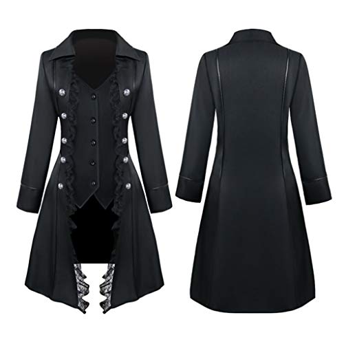 EMATOP Halloween Kostüm Damen Vintage Steampunk Jacke Gothic Frack Gehrock Viktorianisch Mantel Männer Karneval Cosplay Verkleidung Retro Renaissance Smoking Uniform Jacken Lange Kleidung EMATOP Halloween Kostüm Damen Vintage Steampunk Jacke Gothic Frack Gehrock Viktorianisch Mantel Männer Karneval Cosplay Verkleidung Retro Renaissance Smoking Uniform Jacken Lange Kleidung von EMATOP