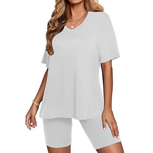 EMATOP Hosenanzug Damen Zweiteiler Sommer Hoher Taille Weites Bein Hose und Rundhals Ärmellos Tank Top Anzug Hosenanzug Elegant Freizeitanzug Einfarbig Hausanzug Streetwear 2 Teiliges Outfit von EMATOP