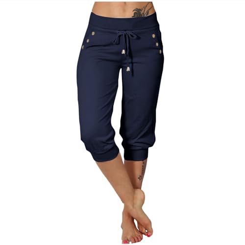 EMATOP Jogginghose Damen 3/4 Lang Baumwolle Sporthose Casual Capri Hose Leicht Einfarbig Laufhose Sommer Sport Sweathose Elegant Bequem Sommerhose mit Taschen Freizeithose Trainingshose Outdoor EMATOP Jogginghose Damen 3/4 Lang Baumwolle Sporthose Casual Capri Hose Leicht Einfarbig Laufhose Sommer Sport Sweathose Elegant Bequem Sommerhose mit Taschen Freizeithose Trainingshose Outdoor von EMATOP