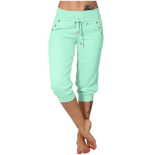EMATOP Jogginghose Damen 3/4 Lang Baumwolle Sporthose Casual Capri Hose Leicht Einfarbig Laufhose Sommer Sport Sweathose Elegant Bequem Sommerhose mit Taschen Freizeithose Trainingshose Outdoor EMATOP Jogginghose Damen 3/4 Lang Baumwolle Sporthose Casual Capri Hose Leicht Einfarbig Laufhose Sommer Sport Sweathose Elegant Bequem Sommerhose mit Taschen Freizeithose Trainingshose Outdoor von EMATOP