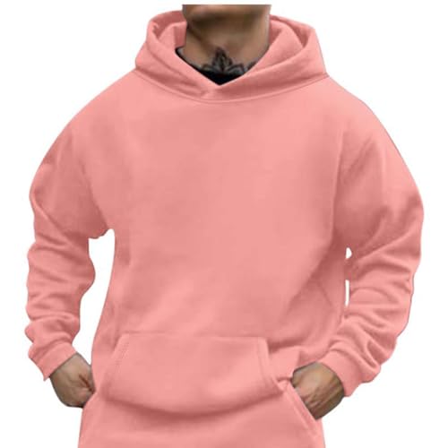 EMATOP Kapuzenpullover Herren Casual Sport Hoodie Langarm Leicht Sweatshirt mit Kapuze Pullover Bequemes Einfarbig Langarmshirt Longpullover 2024 Winter Pulli Oberteile für Männer Outwear von EMATOP