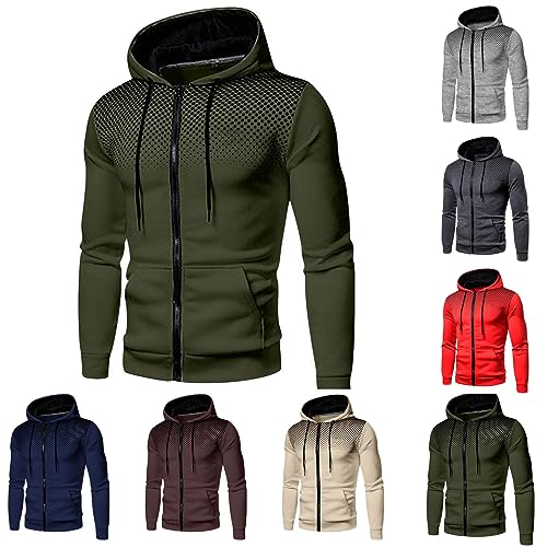 EMATOP Kapuzenpullover Herren Sport Langarm Sweatshirt mit Kapuze Pullover Casual Lose Hoodie Jacke Einfarbig Baumwolle Sweatjacke Weich Bequem Kapuzenjacke Herbst Winter Basic Sportjacke von EMATOP