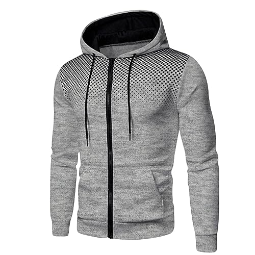 EMATOP Kapuzenpullover Herren Sport Langarm Sweatshirt mit Kapuze Pullover Casual Lose Hoodie Jacke Einfarbig Baumwolle Sweatjacke Weich Bequem Kapuzenjacke Herbst Winter Basic Sportjacke von EMATOP