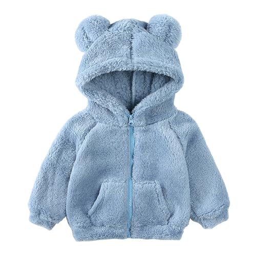 EMATOP Kinder Fleecejacke Warm Gefütterte Winterjacke Winter Plüsch Parka Jacke mit Kapuze Wintermantel Jungen Mädchen Dicke Hoodie Mantel Fleece Plüschjacke Flauschig Kapuzenjacke Outwear von EMATOP
