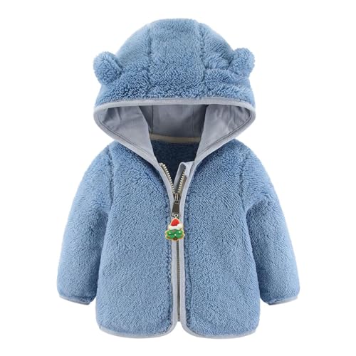 EMATOP Kinder Fleecejacke Warm Gefütterte Winterjacke Winter Plüsch Parka Jacke mit Kapuze Wintermantel Jungen Mädchen Dicke Hoodie Mantel Fleece Plüschjacke Flauschig Kapuzenjacke Outwear von EMATOP