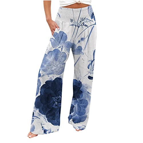 EMATOP Leinenhose Damen Sommerhose Damen Leicht Leinenhose Damen Lang Sommer Chino Damen Hose Strandhose Sommer Casual Baumwolle Leinen Stoffhose Business Hose Einfarbig Freizeithose mit Taschen von EMATOP