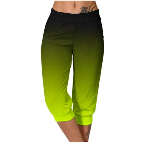 EMATOP Luftige 3/4 Sweathose Damen Elegant Sommer Freizeithose High Waist Plissee Hose Mode Farbverlauf Sommerhose Leicht Baumwolle Sporthose mit Taschen Laufhosen Frauen Vintage Caprihose EMATOP Luftige 3/4 Sweathose Damen Elegant Sommer Freizeithose High Waist Plissee Hose Mode Farbverlauf Sommerhose Leicht Baumwolle Sporthose mit Taschen Laufhosen Frauen Vintage Caprihose von EMATOP