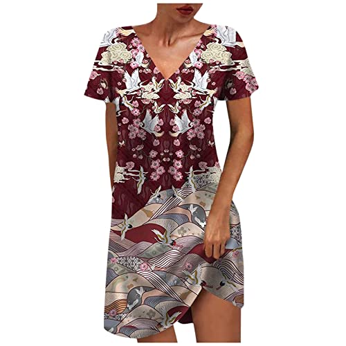 EMATOP Maxikleider Damen Sommer Spaghettiträger Maxikleid Strandkleid Freizeitkleid Maxi Shirtkleid Lang mit Schlitz Taschen von EMATOP