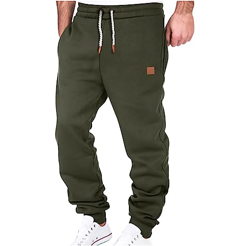 EMATOP Sale Angebote Sporthose Herren Lang Casual Cargo Hose Regular Fit Jogginghose Lange Baumwolle Sweathose Locker Einfarbig Cargohose Sportilch Yogahose Outdoorhose Freizeithose von EMATOP