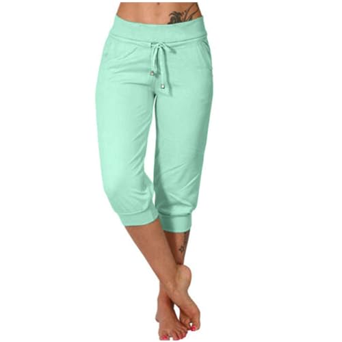 EMATOP Sommer Hose für Frauen 3/4 Capris Jogginghose Freizeit Leichte Sweathose Elastische Taille Sporthose mit Taschen Laufhosen Löwenzahn Muster Freizeithosen Baumwolle Bequem Yogahose EMATOP Sommer Hose für Frauen 3/4 Capris Jogginghose Freizeit Leichte Sweathose Elastische Taille Sporthose mit Taschen Laufhosen Löwenzahn Muster Freizeithosen Baumwolle Bequem Yogahose von EMATOP