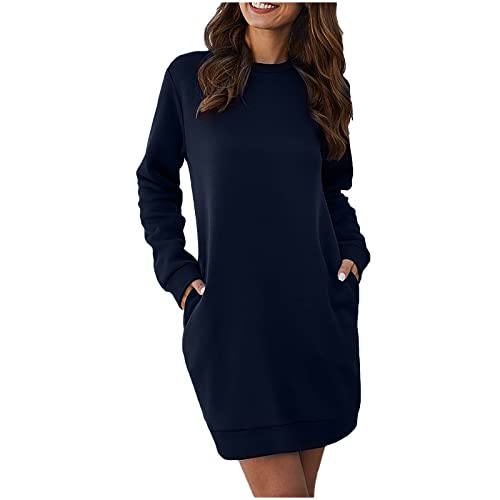 EMATOP Strickkleid Damen Lange Pulloverkleid Winterkleid Pullover Herbst Winter Warme Minikleid Abendkleid Knielang Lässig Mode Sweatkleid Stickerei Pulli Elegant Weihnachtskleid Partykleid von EMATOP