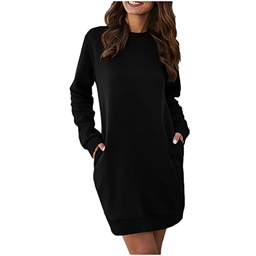 EMATOP Strickkleid Damen Pulloverkleid Lange Winterkleid Pullover Herbst Winter Warme Minikleid Abendkleid Knielang Lässig Mode Sweatkleid Stickerei Pulli Elegant Weihnachtskleid Partykleid von EMATOP