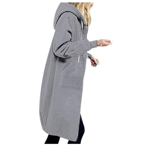 EMATOP Sweatjacke Damen Lang Hoodie Jacke Casual Lose Sweatshirt mit Kapuze Cardigan Warm Langarm Kapuzenjacke Einfarbig Elegant Fleecejacke Zip Kapuzenpullover Mantel mit Taschen Outwear EMATOP Sweatjacke Damen Lang Hoodie Jacke Casual Lose Sweatshirt mit Kapuze Cardigan Warm Langarm Kapuzenjacke Einfarbig Elegant Fleecejacke Zip Kapuzenpullover Mantel mit Taschen Outwear von EMATOP