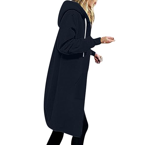 EMATOP Sweatjacke Damen Lang Hoodie Jacke Casual Lose Sweatshirt mit Kapuze Cardigan Warm Langarm Kapuzenjacke Einfarbig Elegant Fleecejacke Zip Kapuzenpullover Mantel mit Taschen Outwear EMATOP Sweatjacke Damen Lang Hoodie Jacke Casual Lose Sweatshirt mit Kapuze Cardigan Warm Langarm Kapuzenjacke Einfarbig Elegant Fleecejacke Zip Kapuzenpullover Mantel mit Taschen Outwear von EMATOP