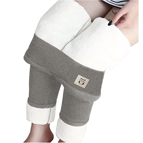 EMATOP Thermo Leggings Damen Winter Gefüttert Jogginghose Sport Baumwolle Thermoleggins Warme Fleece Sweatpants High Waist Elastische Freizeithose mit Neuartige Muster Strumphosen Yogahosen von EMATOP