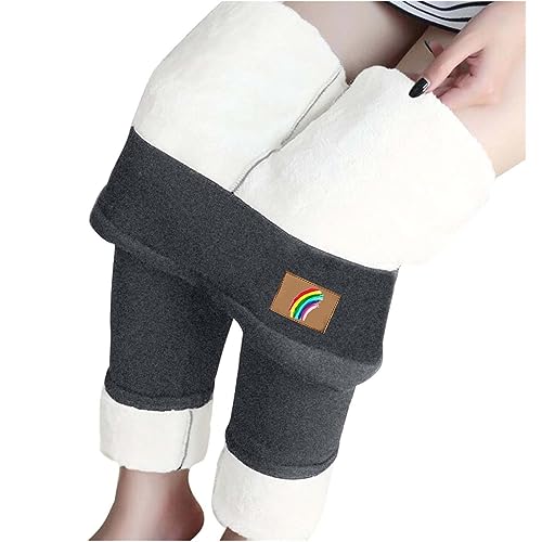 EMATOP Winterhose Damen Warm Thermo Leggings High Waist Gefütterte Thermoleggins Lang Elegant Sporthose Teddy-Innenfleece Yogahose Baumwolle Lange Jogginghose Outdoor Sport Wanderhose von EMATOP