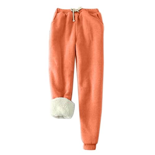 EMATOP blitzangebote des Tages Jogginghose Damen Warme Fleece Sporthosen Winter Thermo Gefütterte Sweatpants Lang Baumwolle Freizeithose Elastische Taille Laufhose mit Taschen Yogahose von EMATOP