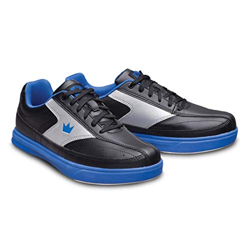 Bowling-Schuhe, Brunswick Renegade, Damen und Herren, für Rechts- und Linkshänder in 4 Farben Schuhgröße 38-47 (Schwarz/Blau, Numeric_40_Point_5) von EMAX Bowling Service GmbH MAXIMIZE YOUR GAME