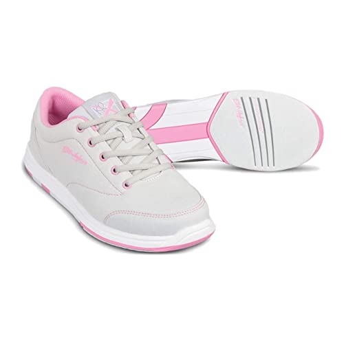 Bowling-Schuhe | KR Strikeforce – Chill | Damen-Schuh mit Gleitsohle beidseitig | Moderner Sportschuh für Frauen und Mädchen | Grau Pink - Größe 36 von EMAX Bowling Service GmbH MAXIMIZE YOUR GAME