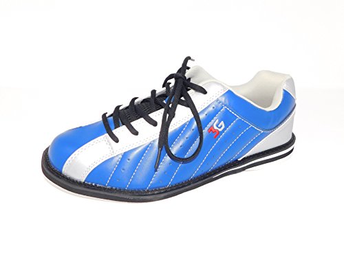 EMAX | Bowling-Schuhe - 3G - Kicks | Bowlingschuh Damen Herren für Rechts- und Linkshänder | Blau Silber | Schuhgröße 40 (US 7,5) von EMAX Bowling Service GmbH MAXIMIZE YOUR GAME