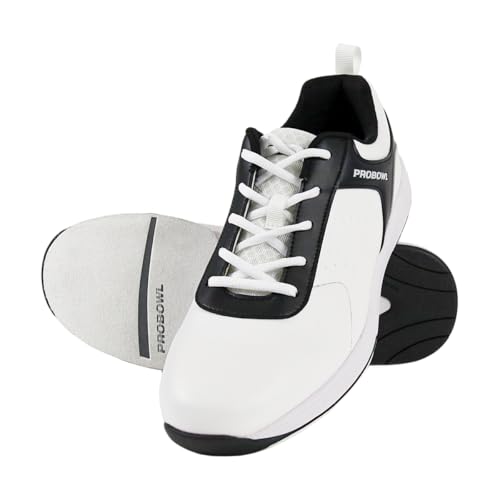 EMAX | Bowling-Schuhe Herren | Pro Bowl - Amuza | Weiß Schwarz | Bowling-Schuh für Erwachsene (Weiß/Schwarz, EU Schuhgrößensystem, Erwachsene, Herren, Numerisch, M, 40.5) von EMAX Bowling Service GmbH MAXIMIZE YOUR GAME