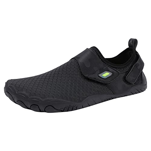 EMAlusher Barfuss Schuhe Herren, Wasserschuhe Damen Schwarz, Schnell Trocknend Badeschuhe Mit rutschfest Sohle Wasserschuhe Leicht Fitnessschuhe Unisex Traillaufschuhe Yoga Walkingschuhe Poolschuhe von EMAlusher