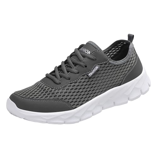 Herren Sportschuhe, Trendige Leichte Outdoor-Wanderschuhe, Komfortabel Walkingschuhe Outdoors Laufschuhe Soft Sole Freizeitschuhe Trendy Turnschuhe Mesh Atmungsaktiv Fitnessschuhe von EMAlusher