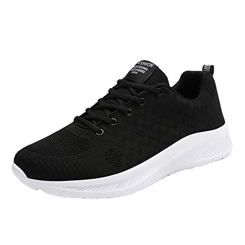 Sneaker Herren Weiß, Trendige Leichte Outdoor-Wanderschuhe, Mesh Atmungsaktiv Komfortabel Walkingschuhe Outdoor Laufschuhe Soft Sole Freizeitschuhe Turnschuhe Fitnessschuhe Joggingschuhe von EMAlusher