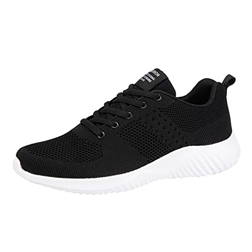 Sneakers Herren Weiss, Jogging Schuhe, Mesh Atmungsaktiv Komfortabel Walkingschuhe Outdoors Laufschuhe Soft Sole Freizeitschuhe Mode Turnschuhe Trekkingschuhe Fitnessschuhe Joggingschuhe von EMAlusher