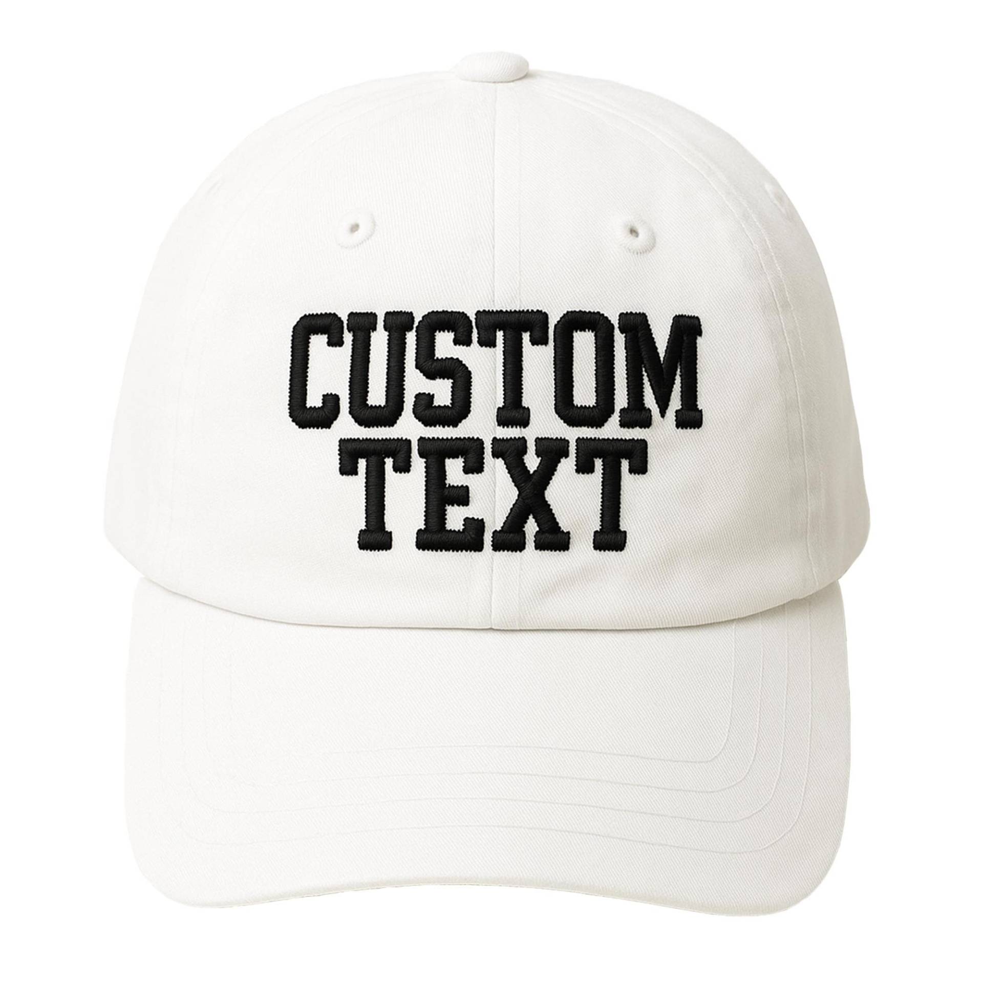 Benutzerdefinierte Gestickte Weiße Mütze, Benutzerdefinierte Textmütze, Logomützen, Personalisierte Bestickte Monogrammierte Stickereimütze von EMBROGOBRAND
