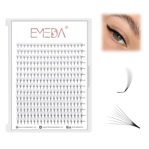 8D Volumen wimpern Extensions M Curl 0.07mm Mixed 8-14mm Eyeliner-Effekte lash Extensions Katzenauge Fuchswimpern-Styling 8D M L+ Curl Russische Cluster Wimpern Extensions (8D 0.07-M curl-mix) von EMEDA